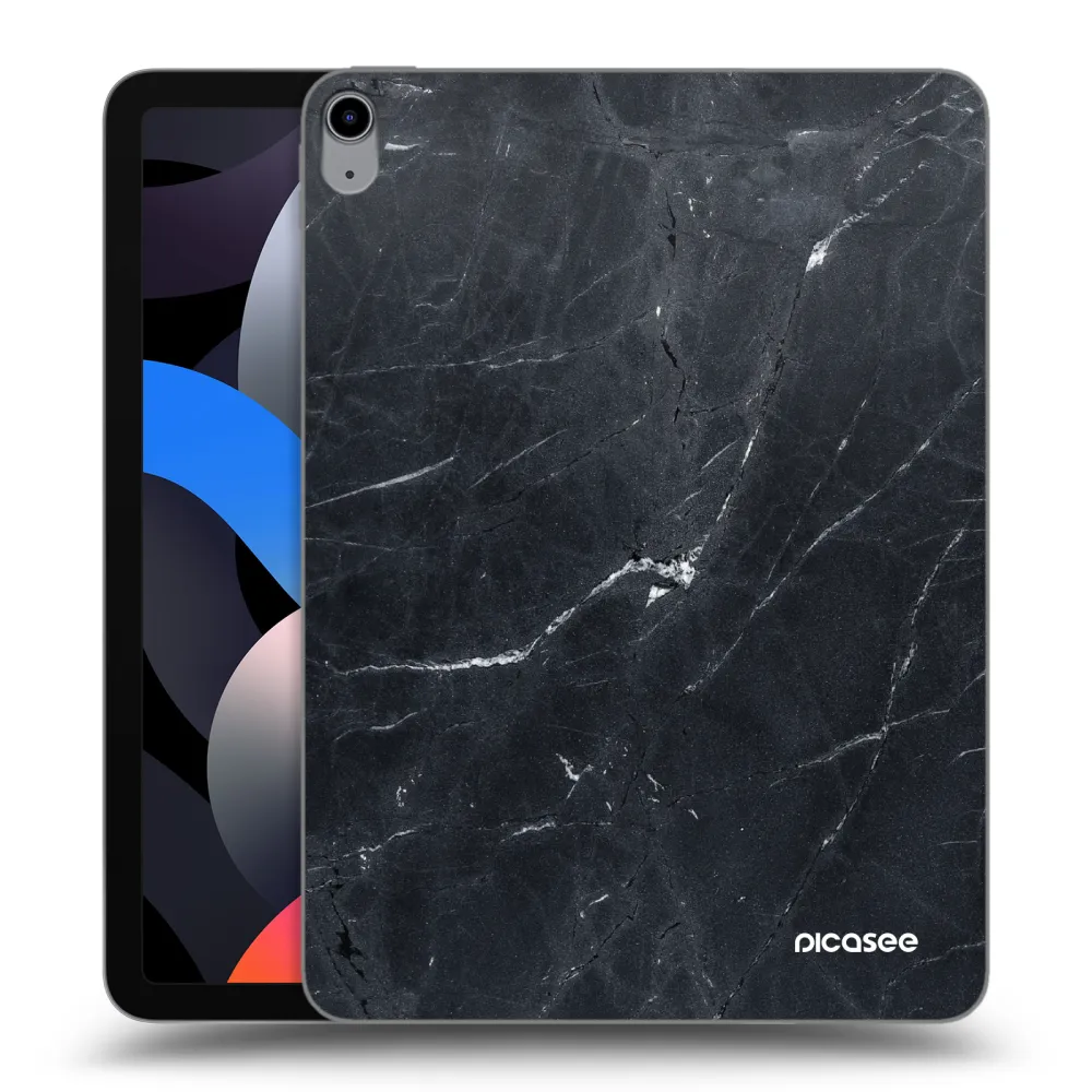 Picasee transparente Silikonhülle für Apple iPad Air 4 10.9" 2020 - Black marble