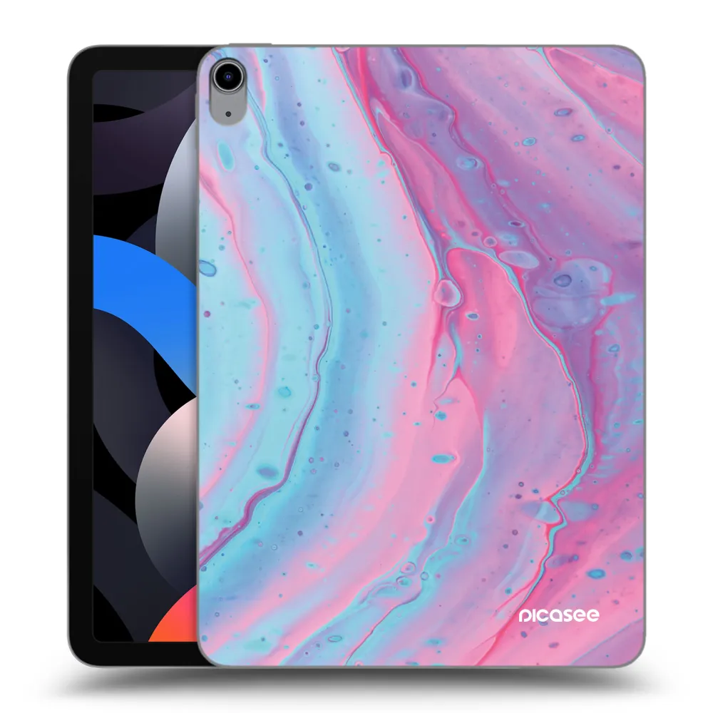Picasee transparente Silikonhülle für Apple iPad Air 4 10.9" 2020 - Pink liquid