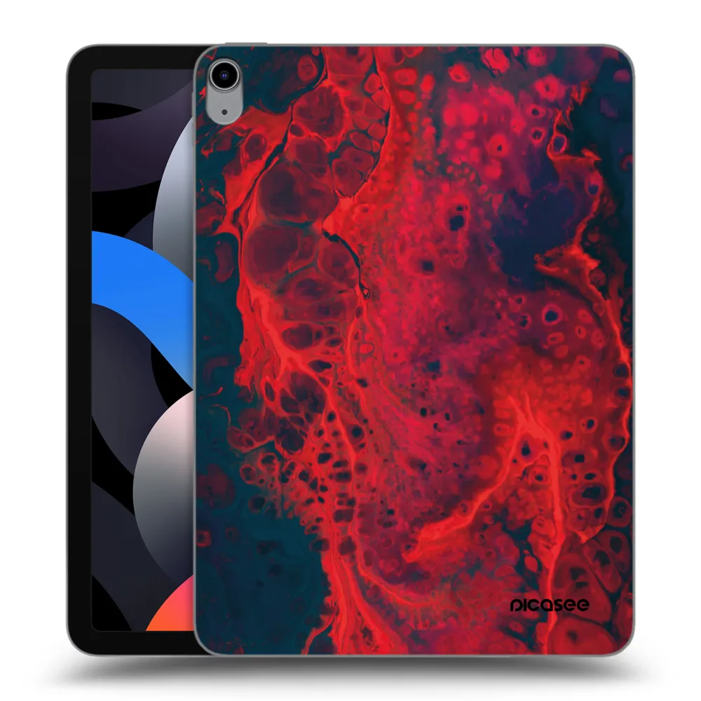 Picasee transparente Silikonhülle für Apple iPad Air 4 10.9" 2020 - Organic red