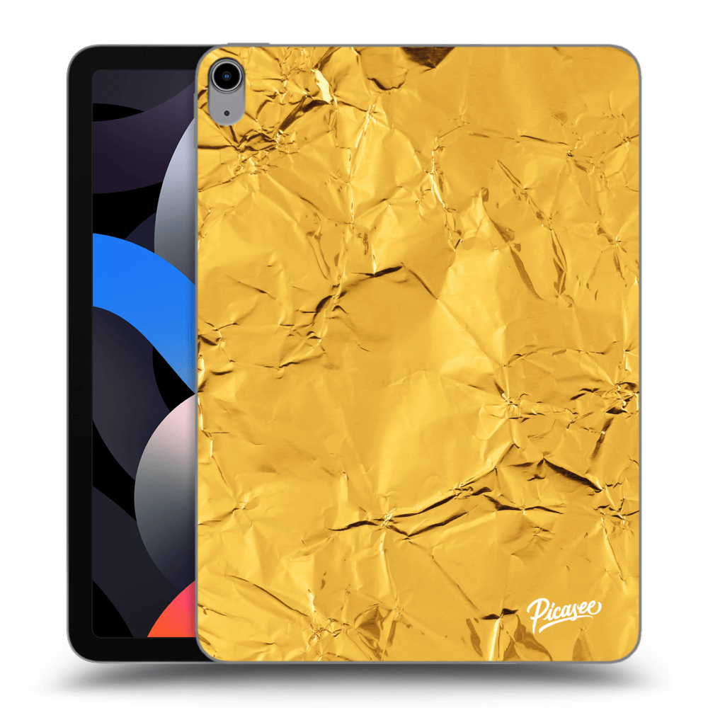 Picasee transparente Silikonhülle für Apple iPad Air 4 10.9" 2020 - Gold