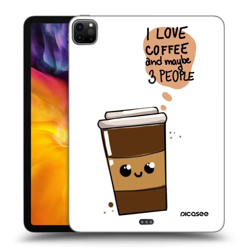Picasee Schwarze Silikonhülle für Apple iPad Pro 11" 2020 (2.gen) - Cute coffee
