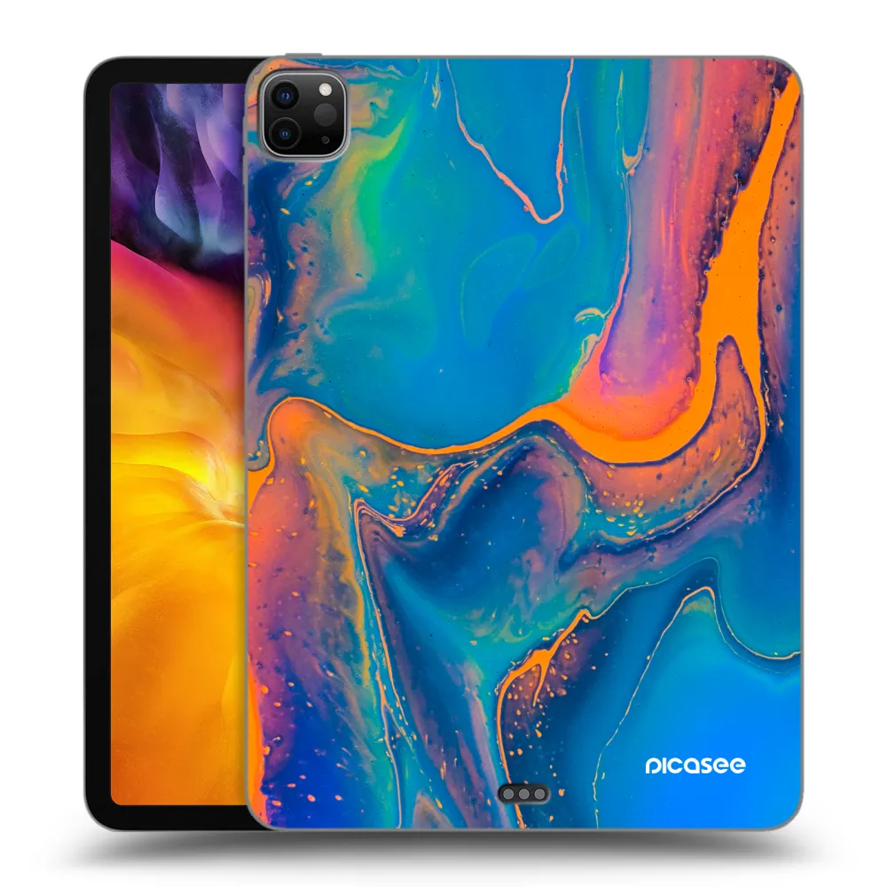 Picasee Schwarze Silikonhülle für Apple iPad Pro 11" 2020 (2.gen) - Rainbow
