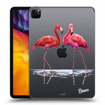 Picasee transparente Silikonhülle für Apple iPad Pro 11" 2020 (2.gen) - Flamingos couple