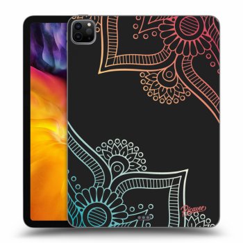 Picasee Schwarze Silikonhülle für Apple iPad Pro 11" 2020 (2.gen) - Flowers pattern