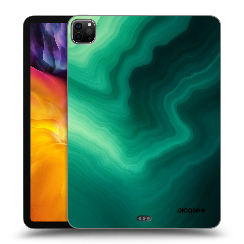 Picasee Schwarze Silikonhülle für Apple iPad Pro 11" 2020 (2.gen) - Malachite