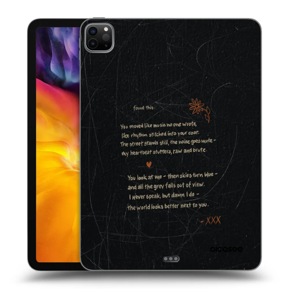 Picasee Schwarze Silikonhülle für Apple iPad Pro 11" 2020 (2.gen) - POET