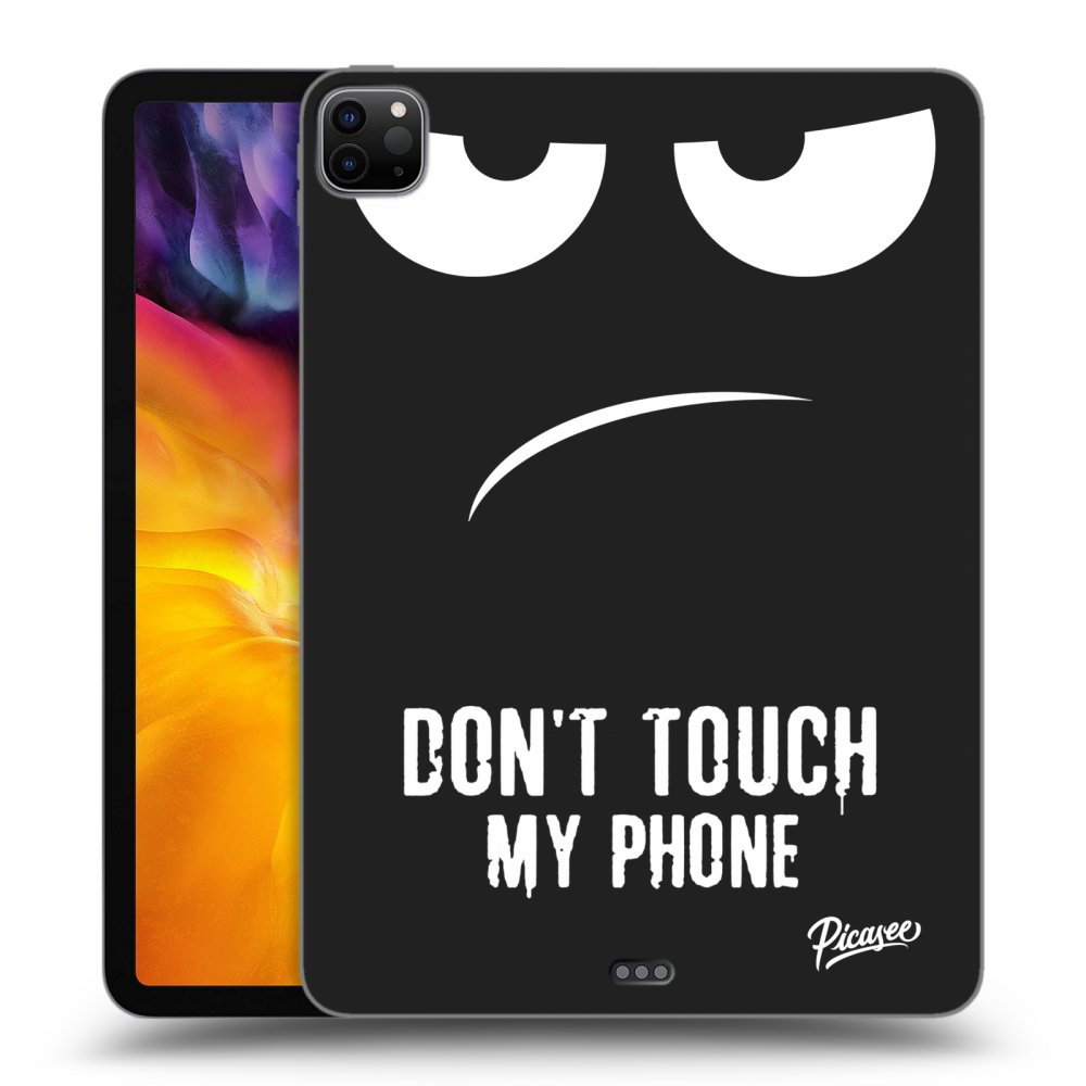 Picasee Schwarze Silikonhülle für Apple iPad Pro 11" 2020 (2.gen) - Don't Touch My Phone