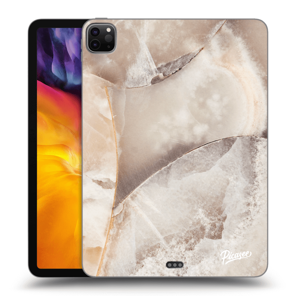 Picasee Schwarze Silikonhülle für Apple iPad Pro 11" 2020 (2.gen) - Cream marble