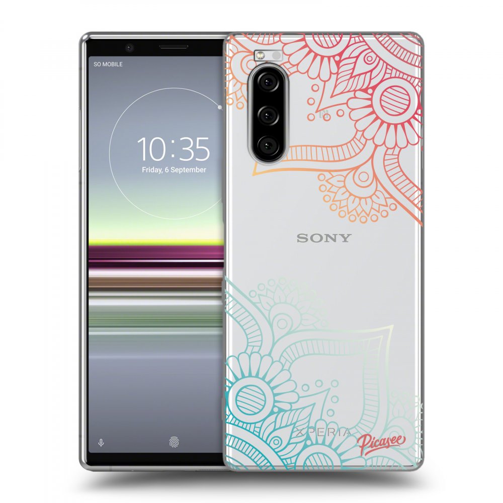 Picasee Sony Xperia 5 Hülle - Transparentes Silikon - Flowers pattern