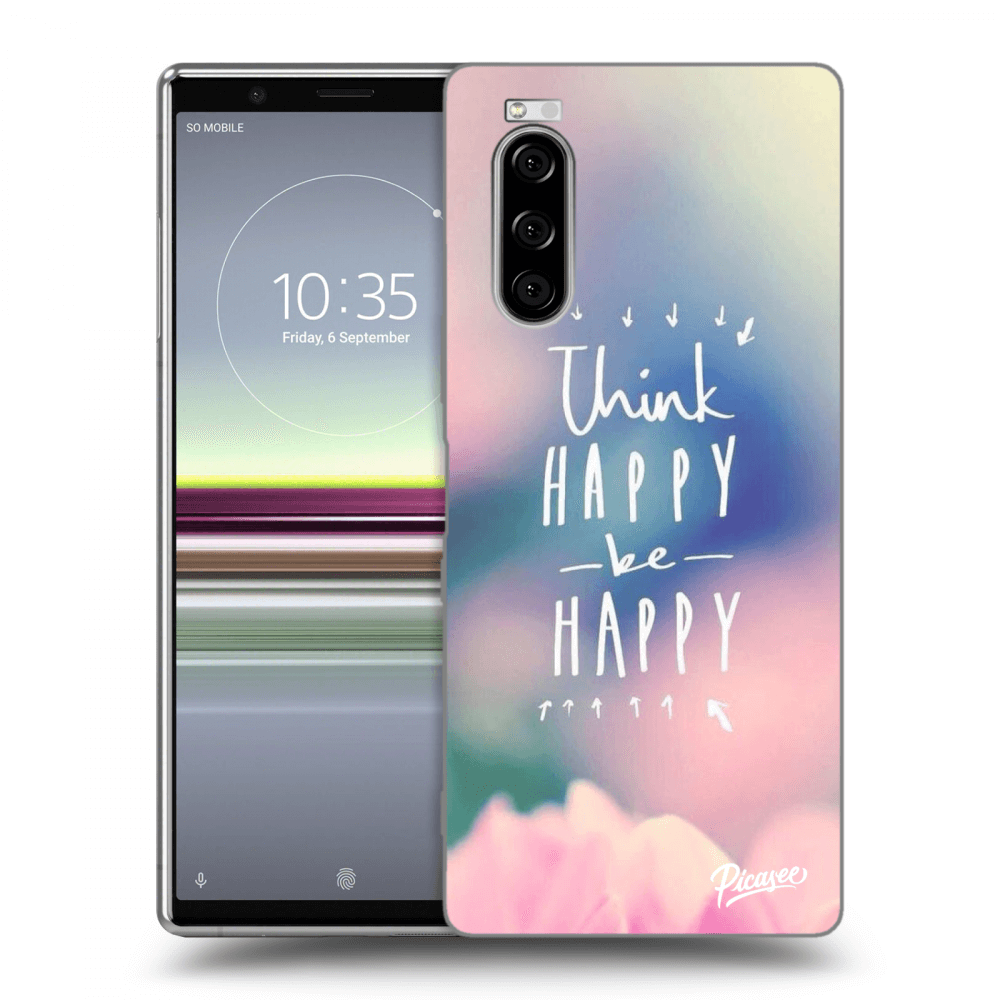 Picasee Sony Xperia 5 Hülle - Transparentes Silikon - Think happy be happy