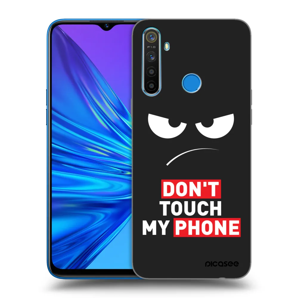 Picasee Realme 5 Hülle - Schwarzes Silikon - Angry Eyes - Transparent