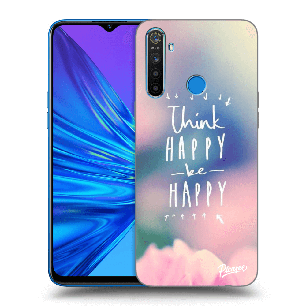 Picasee Realme 5 Hülle - Transparentes Silikon - Think happy be happy