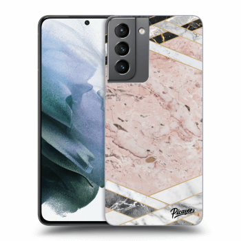 Hülle für Samsung Galaxy S21 5G G991B - Pink geometry
