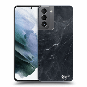 Picasee Samsung Galaxy S21 5G G991B Hülle - Transparentes Silikon - Black marble