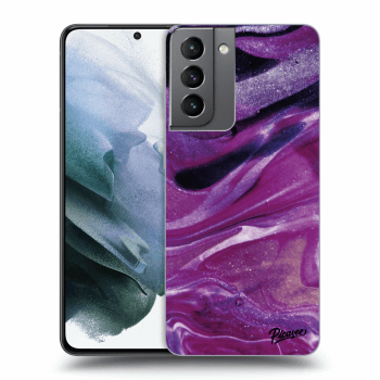 Hülle für Samsung Galaxy S21 5G G991B - Purple glitter