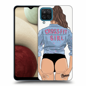 Picasee Samsung Galaxy A12 A125F Hülle - Transparentes Silikon - Crossfit girl - nickynellow