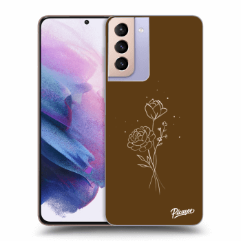 Hülle für Samsung Galaxy S21+ G996F - Brown flowers