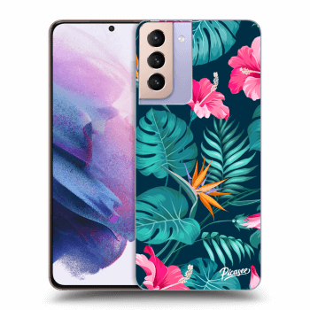 Hülle für Samsung Galaxy S21+ G996F - Pink Monstera