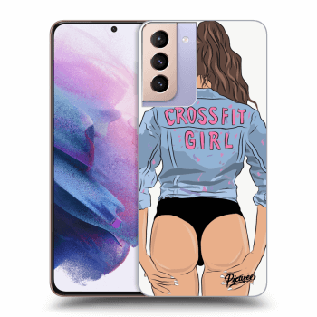 Picasee Samsung Galaxy S21+ 5G G996F Hülle - Transparentes Silikon - Crossfit girl - nickynellow