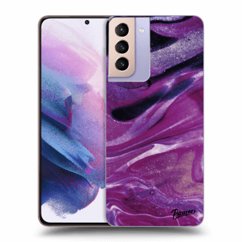 Hülle für Samsung Galaxy S21+ 5G G996F - Purple glitter