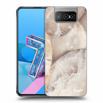 Picasee Asus Zenfone 7 ZS670KS Hülle - Transparentes Silikon - Cream marble