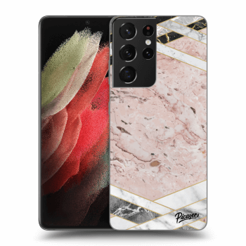 Hülle für Samsung Galaxy S21 Ultra 5G G998B - Pink geometry