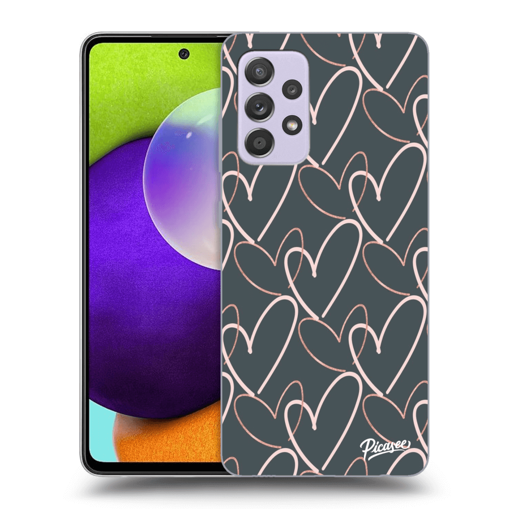 Picasee Samsung Galaxy A52 A525F Hülle - Schwarzes Silikon - Lots of love