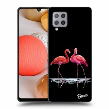 Picasee ULTIMATE CASE für Samsung Galaxy A42 A426B - Flamingos couple
