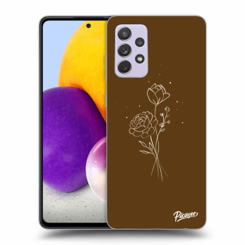 Hülle für Samsung Galaxy A72 A725F - Brown flowers