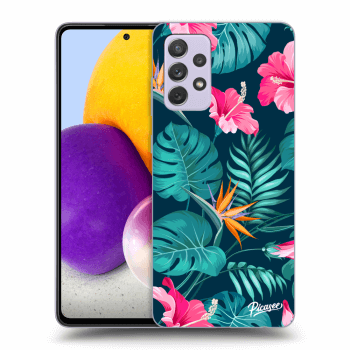 Hülle für Samsung Galaxy A72 A725F - Pink Monstera