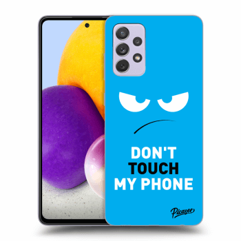 Hülle für Samsung Galaxy A72 A725F - Angry Eyes - Blue