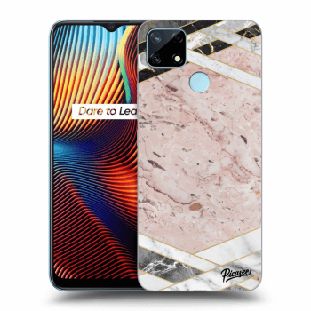 Hülle für Realme 7i - Pink geometry