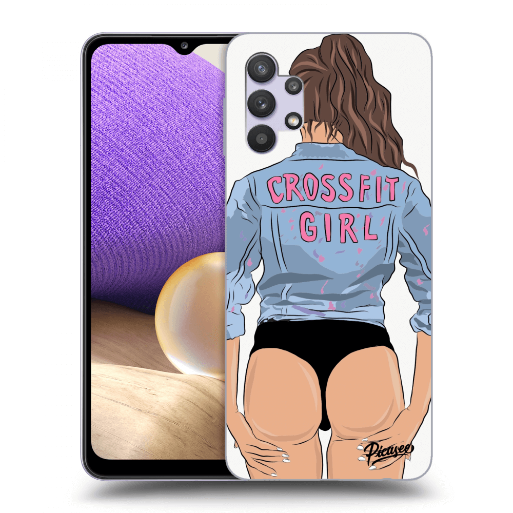 Picasee Samsung Galaxy A32 5G A326B Hülle - Transparentes Silikon - Crossfit girl - nickynellow