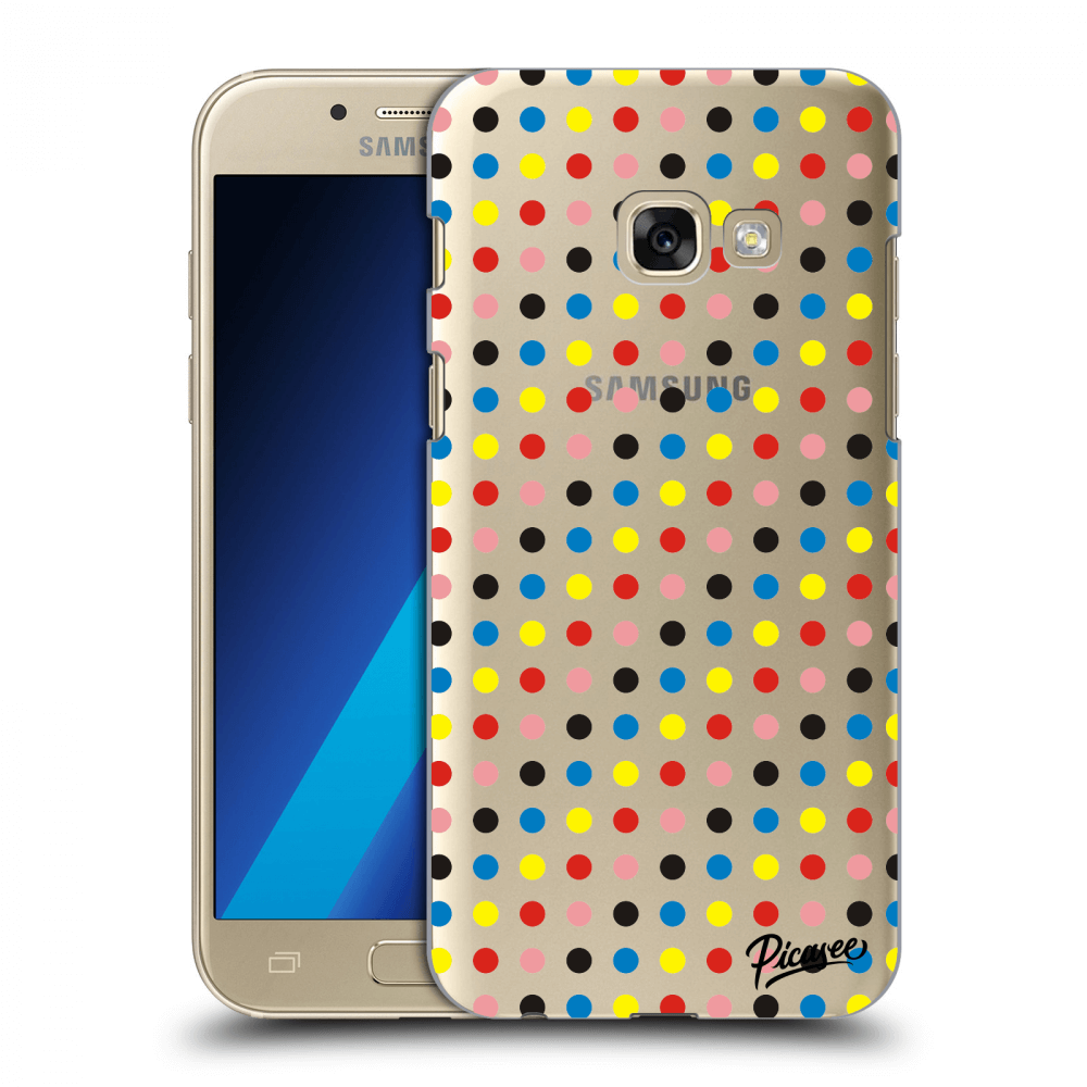 Picasee Samsung Galaxy A3 2017 A320F Hülle - Transparentes Silikon - Colorful dots
