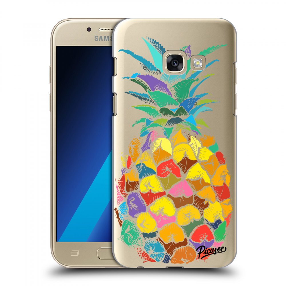 Picasee Samsung Galaxy A3 2017 A320F Hülle - Transparentes Silikon - Pineapple