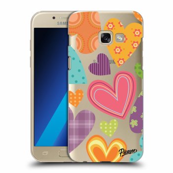 Picasee Samsung Galaxy A3 2017 A320F Hülle - Transparentes Silikon - Colored heart