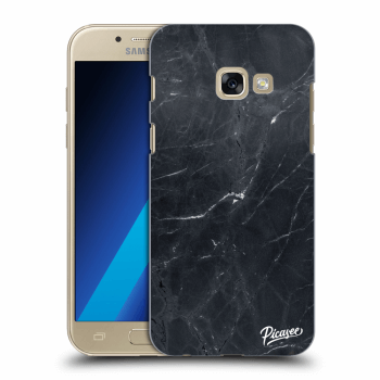Picasee Samsung Galaxy A3 2017 A320F Hülle - Transparentes Silikon - Black marble