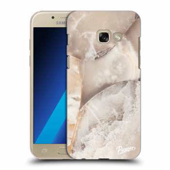 Picasee Samsung Galaxy A3 2017 A320F Hülle - Transparentes Silikon - Cream marble