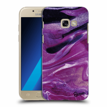 Picasee Samsung Galaxy A3 2017 A320F Hülle - Transparentes Silikon - Purple glitter