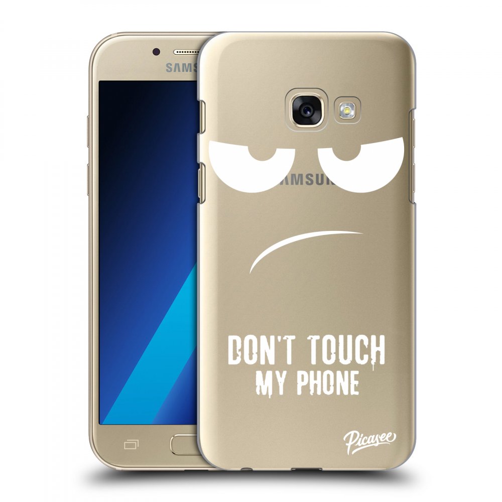 Picasee Samsung Galaxy A3 2017 A320F Hülle - Transparentes Silikon - Don't Touch My Phone