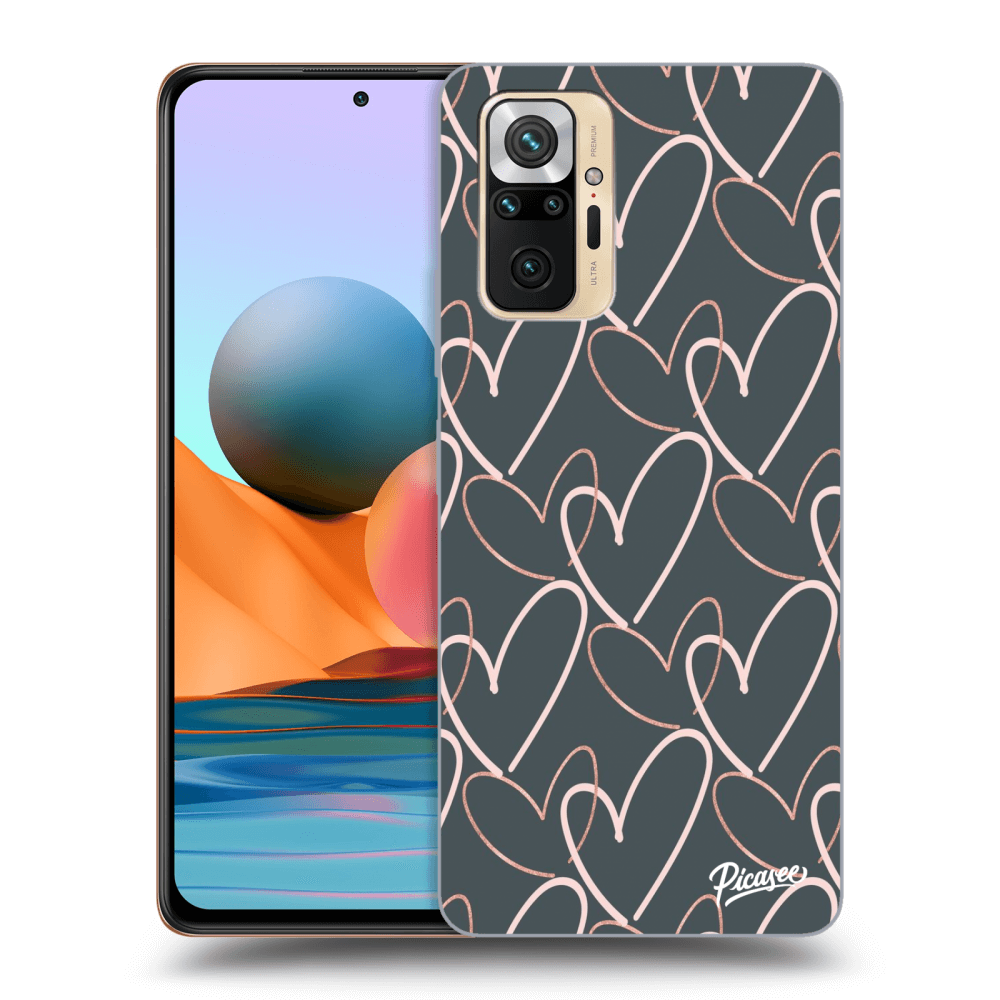 Picasee Xiaomi Redmi Note 10 Pro Hülle - Schwarzes Silikon - Lots of love