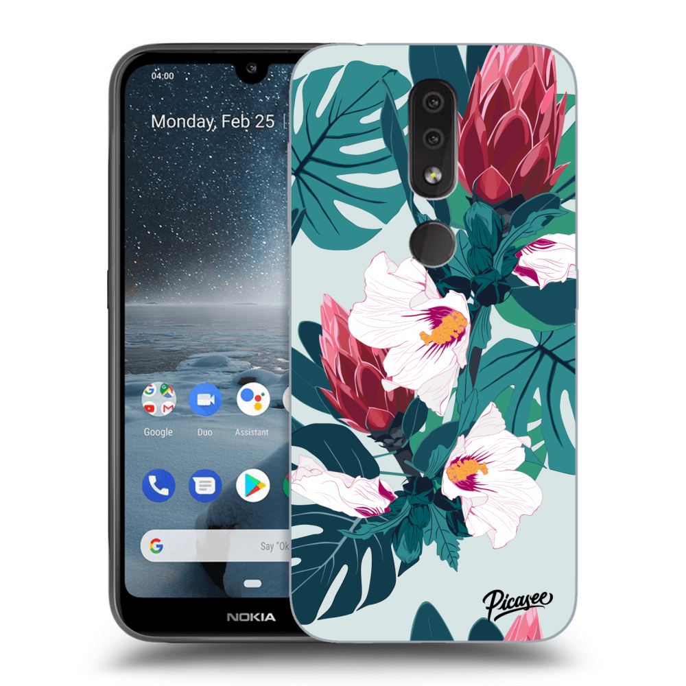 Picasee Nokia 4.2 Hülle - Transparentes Silikon - Rhododendron