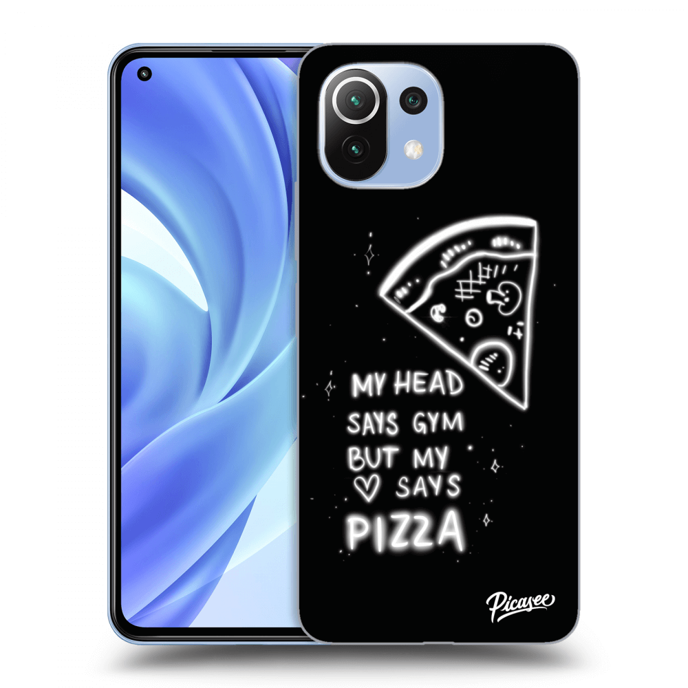 Picasee Xiaomi Mi 11 Lite Hülle - Schwarzes Silikon - Pizza