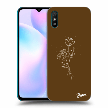 Hülle für Xiaomi Redmi 9AT - Brown flowers