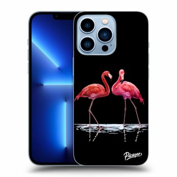 Hülle für Apple iPhone 13 Pro - Flamingos zu zweit