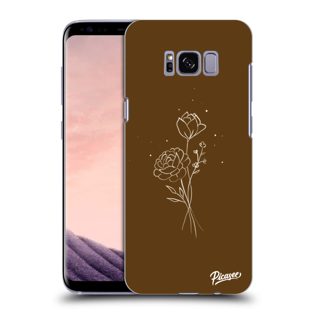 Picasee Samsung Galaxy S8+ G955F Hülle - Transparentes Silikon - Brown flowers