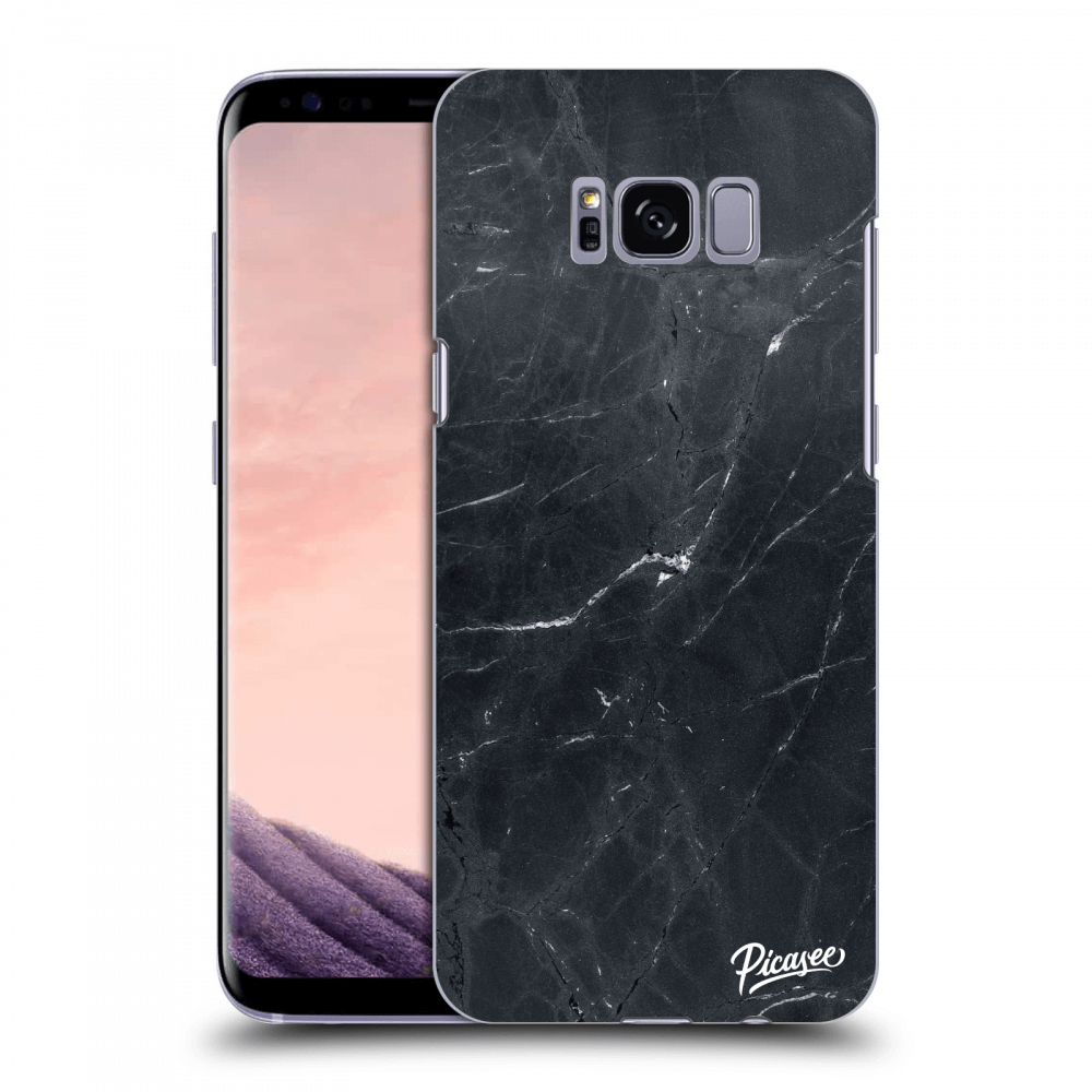Picasee Samsung Galaxy S8+ G955F Hülle - Transparentes Silikon - Black marble