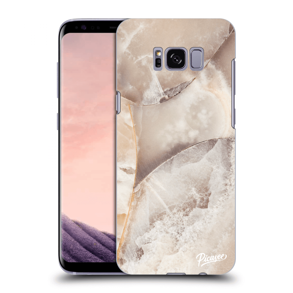 Picasee Samsung Galaxy S8+ G955F Hülle - Transparentes Silikon - Cream marble