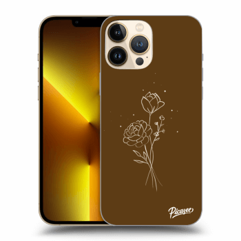 Hülle für Apple iPhone 13 Pro Max - Brown flowers