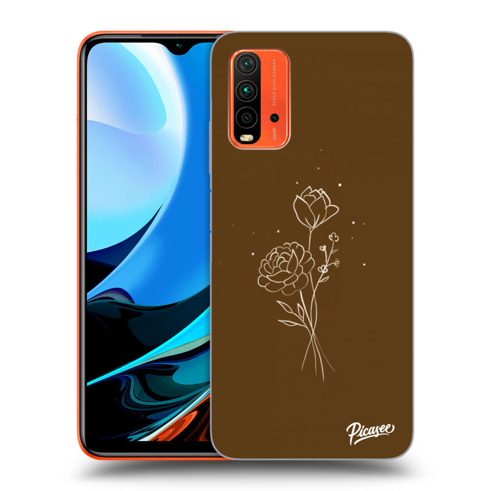 Picasee ULTIMATE CASE für Xiaomi Redmi 9T - Brown flowers